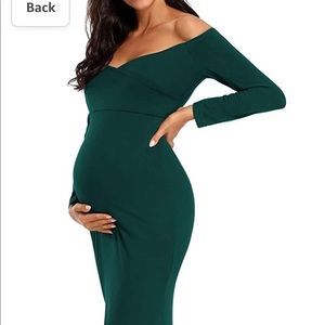 Ecavus maternity dress. Size medium. Emerald green.